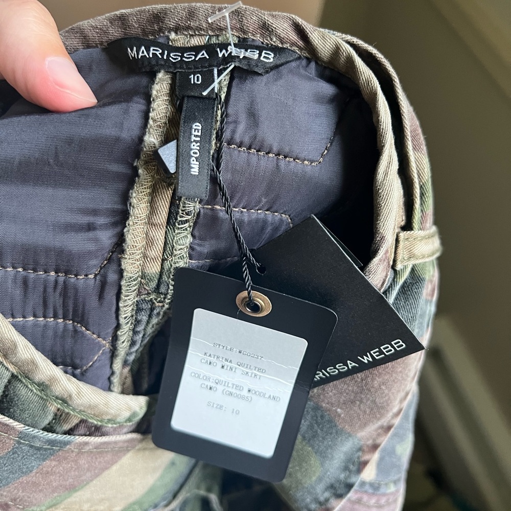 Marissa Webb Katrina Quilted Woodland Camo Mini‎ Skirt - Picture 15 of 16